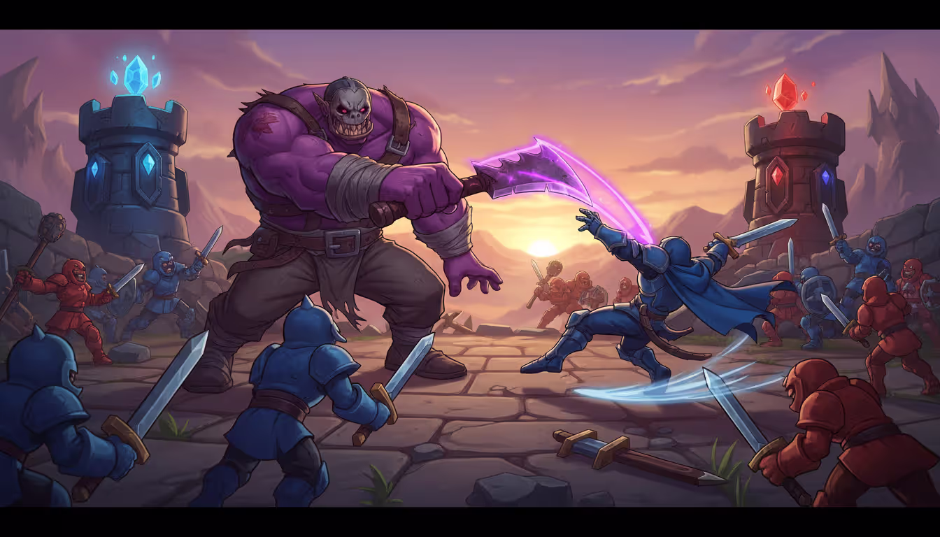 Dr Mundo throwing his Infected Bonesaw cleaver at an enemy champion in top lane with minions on both sides