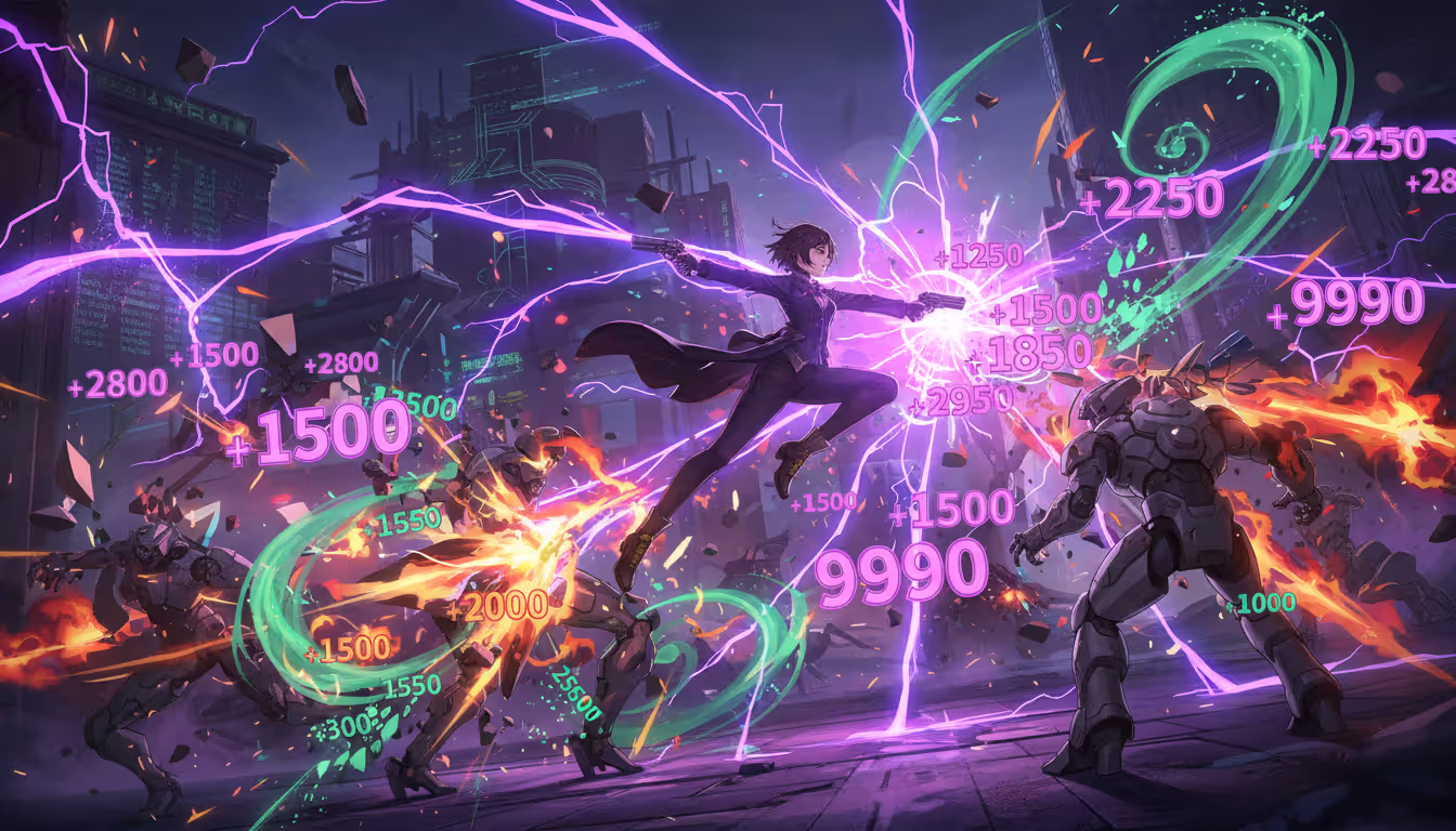 Kafka detonating multiple DoT effects on enemies with colorful damage numbers and explosion effects in battle scene